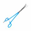 Reusable Monopolar, Riches Forcep, Curved On Flat, Box Joint, 14.5 Cm Length, With 4.8Mm Male Connector, Blue (E-13-9501)
