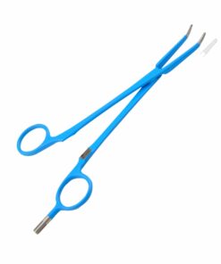 Reusable Monopolar, Riches Forcep, Curved On Flat, Screw Joint, 12.5 Cm Length, With 4.8Mm Male Connector, Blue (E-13-9506)