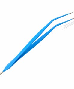 Reusable Monopolar, Remington Hobbs Forceps, Angled, 25 Cm Length, 1.0Mm Tip, With 4.8Mm Male Connector, Blue (E-13-9698)