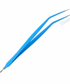 Reusable Monopolar, Remington Hobbs Forceps, Angled, 25 Cm Length, 1.0Mm Tip, With 4.0Mm Male Connector, Blue (E-13-9715)