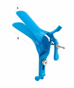 Reusable Weisman-Graves Right Speculum With Tube Rings For Disposable Smoke Evacuation Tubing, Medium, Blue (E-14-1010)
