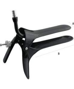 Reusable Small Speculum With Tube Rings For Permanent Smoke Evacuation Tubing, Small, Black (E-14-1200 )