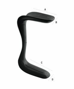 Reusable Sims Speculums (Retractor) Small, Black  (E-14-1396)