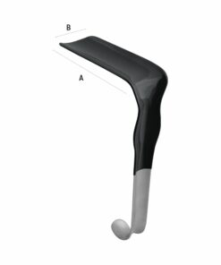 Reusable Jackson Speculums (Retractor) Large, Black  (E-14-1405)