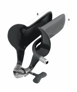 Reusable Collin  Speculum With Tube Rings For Permanent Smoke Evacuation Tubing, Small, Black (E-14-480 )