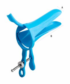 Reusable Cusco Speculum With Tube Rings For Disposable Smoke Evacuation Tubing, Medium, Blue (E-14-650)