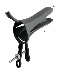 Reusable Cusco Speculum With Tube Rings For Disposable Smoke Evacuation Tubing, Medium, Black (E-14-665)