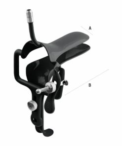 Reusable Uv-Max Speculum With Tube Rings For Permanent Smoke Evacuation Tubing, Medium, Black (E-14-755)