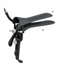 Reusable Graves Speculum With Permanent Smoke Evacuation Tubing, Large, Black (E-14-85)