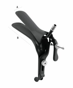 Reusable Weisman-Graves Right Speculum With Tube Rings For Permanent Smoke Evacuation Tubing, Medium, Black (E-14-980)