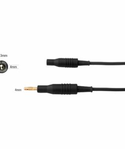 Single-Use Monopolar Cable, Black, 4Mm Pin, 4Mm Socket, Length 3 Meter  (E-17-102)