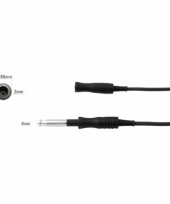 Single-Use Monopolar Cable, Black, 8Mm Pin, 2Mm Socket, Length 5 Meter  (E-17-106-5M)