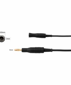 Single-Use Monopolar Cable, Black, 4Mm Pin, 2Mm Socket, Length 3 Meter  (E-17-107)