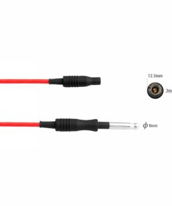 Reusable Silicone Monopolar Cable, Red, 8mm Pin, Socket 3mm ,Length 3 meter (E-17-122)