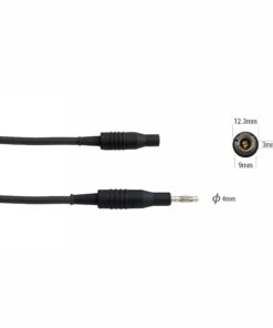 Reusable Silicone Monopolar Cable, Black, 4Mm Pin, Socket 3Mm ,Length 5 Meter (E-17-135-5M)