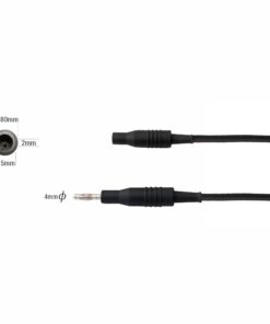 Reusable Silicone Monopolar Cable, Black, 4Mm Pin, Socket 2Mm ,Length 5 Meter (E-17-140-5M)