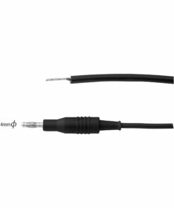 Reusable Silicone Monopolar Cable, Black, 4 Mm Pin, Cut And Tinned, Length 3 Meter  (E-17-145-Sf)