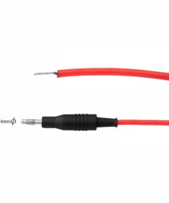 Reusable Silicone Monopolar Cable, Red, 4 Mm Pin, Cut And Tinned, Length 5 Meter  (E-17-155-Sf-5M)