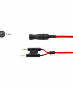 Reusable Silicone Monopolar Cable, Red, 4mm Pin, Socket 3.4mm ,Length 3 meter (E-17-170)