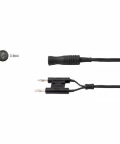 Reusable Silicone Monopolar Cable, Black, 4Mm Pin, Socket 3.4Mm ,Length 3 Meter (E-17-175)