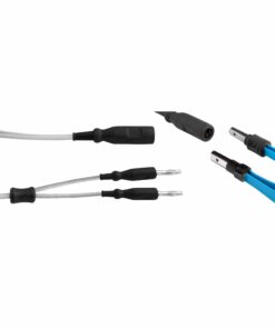 Reusable Silicone Bipolar Cable, Grey, Flat Plug (European Type), Flying Leads 4Mm, Length 5 Meter (E-17-200-Fl-5M)