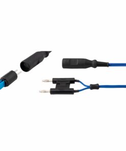 Reusable Silicone Bipolar Cable, Blue, Flat Plug (European Type), American 2 Pin, Length 5 Meter (E-17-37-Am-5M)