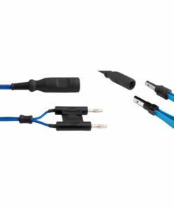 Reusable Silicone Bipolar Cable, Blue, Flat Plug (European Type), Twin 4Mm Pin, Length 5 Meter (E-17-37-Bt-5M)