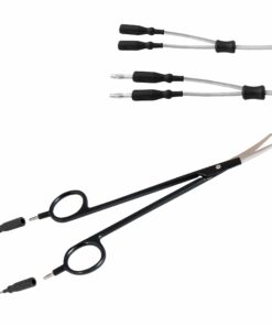 Reusable Silicone Bipolar Ethicon Cable, Grey, Flying Leads, Socket 2Mm, Length 5 Meter (E-17-45-Fl-5M)