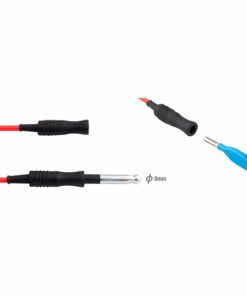 Reusable Silicone Monopolar Cable, Red,  8Mm Pin, Socket 4.8Mm ,L 3 M (17-71)