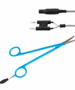 Reusable Silicone Bipolar Wolf Cable, Grey, Twin 4Mm Pin, Socket 3.4Mm, Length 3 Meter (E-17-93)