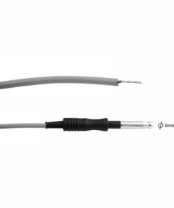 Reusable Silicone Monopolar Cable, Grey, 8 Mm Pin, Cut And Tinned, Length 3 Meter  (E-17-Gry-Sf)