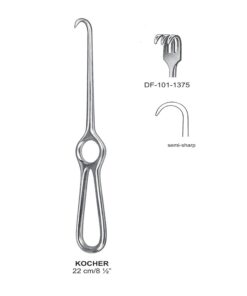 Kocher Retractors,22Cm,Semi-Sharp, 3 Prong  (SS-101-1375)