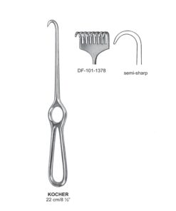 Kocher Retractors,22Cm,Semi-Sharp, 8 Prong  (SS-101-1378)