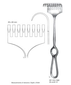 Koerte Retractors,25Cm,26X60Mm  (SS-103-1389)