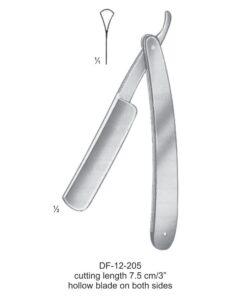 Razors, Cutting Length 7.5Cm, Hollow Blade On Both Sides (SS-12-205)
