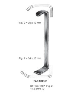 Farabeuf Retractors 26X10 & 34X13Mm, Fig.2, 11.5Cm  (SS-123-1507)