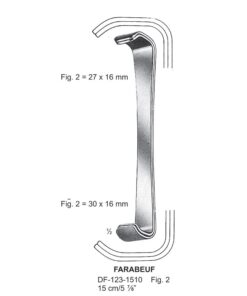 Farabeuf Retractors 23X16 & 30X16Mm, Fig.2, 15Cm  (SS-123-1510)