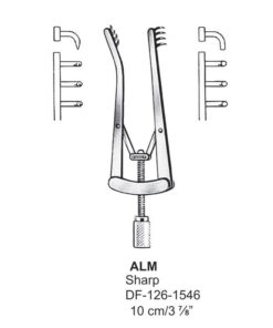 Alm Retractors Sharp 4X4Teeth 10Cm  (SS-126-1546)