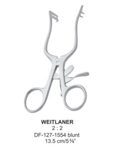 Weitlaner Retractors, 13.5Cm, 2:2, Blunt  (SS-127-1554)