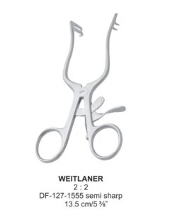 Weitlaner Retractors, 13Cm, 2:2, Semi Sharp  (SS-127-1555)
