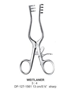 Weitlaner Retractors Sharp 3X4 Teeth 13Cm  (SS-127-1561)