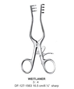 Weitlaner Retractors Sharp 3X4 Teeth 16.5Cm  (SS-127-1563)