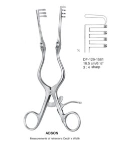 Adson-Retractors Sharp 3X4 Teeth  16.5Cm  (SS-129-1581)