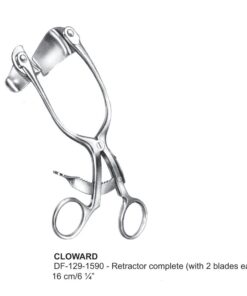 Cloward Retractors, Complete Retractors, Set Of 2 Blades,  16Cm (SS-129-1590)