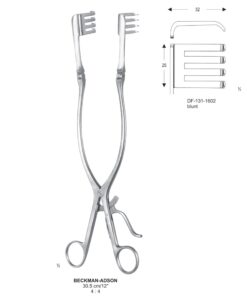 Beckman-Adson Retractors, 30.5Cm, Blunt, 32X25Mm , 4X4 Teeth (SS-131-1602)