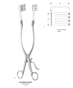 Beckman-Adson Retractors, 30.5Cm, Blunt, 40X25Mm , 4X4 Teeth (SS-131-1603)