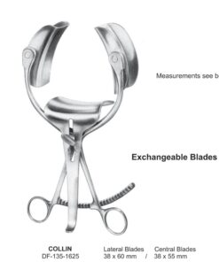 Collin Retractors, 100Mm Width, Lateral 38X60Mm, Central 38X55Mm (SS-135-1625)