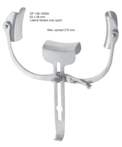 Robin-Masse Retractors, 62X38Mm  Lateral Blades Only (Pair)  (SS-136-1628A)