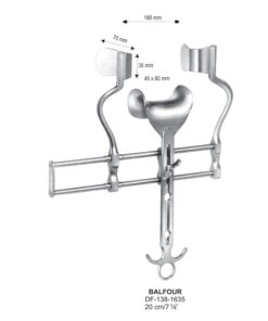 Balfour Abdominal Retractors, 20Cm 180Mm Wide, 45X80Mm Central Blade, 70X35Mm  (SS-138-1635)