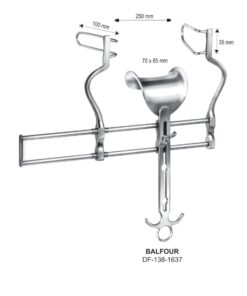Balfour Abdominal Retractors 250Mm Wide, 70X85Mm Central Blade, 100X35Mm  (SS-138-1637)